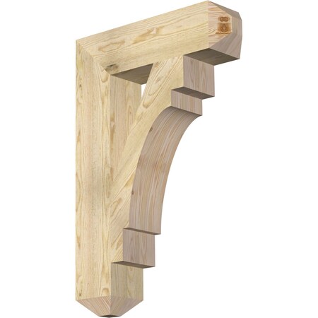 Ekena Millwork Merced Craftsman Rough Sawn Bracket, Douglas Fir, 6"W x 24"D x 36"H BKT06X24X36MRC04RDF